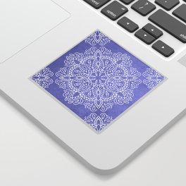Very Peri 2022 Color Of The Year Violet Periwinkle Lace Mandala Sticker