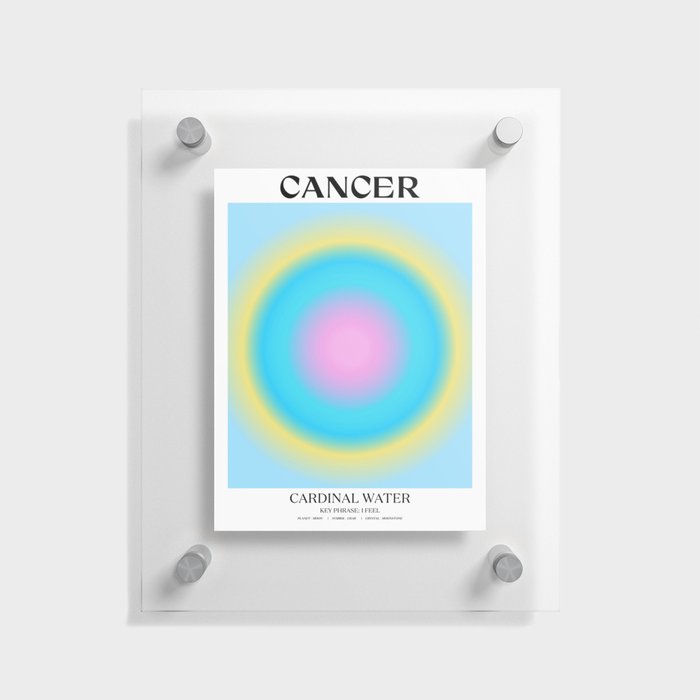 Cancer Gradient Print Floating Acrylic Print