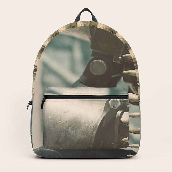 Old machine Gun. First World War Machine gun. Backpack by Allexxandarx Society6