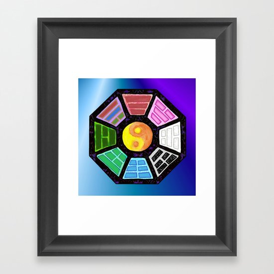 Painted Bagua Framed Art Print