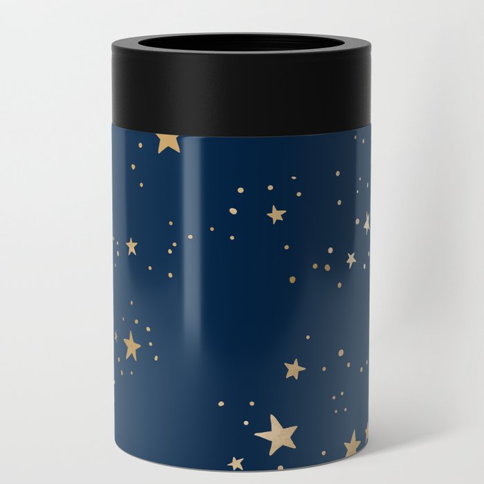 Magical Midnight Blue Starry Night Sky Can Cooler