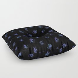 Blue Art Splotches Floor Pillow