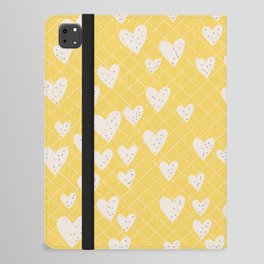 Love Hearts Yellow  iPad Folio Case