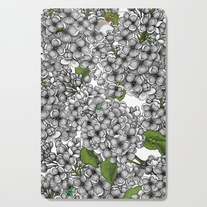 White Lilac garden Cutting Board