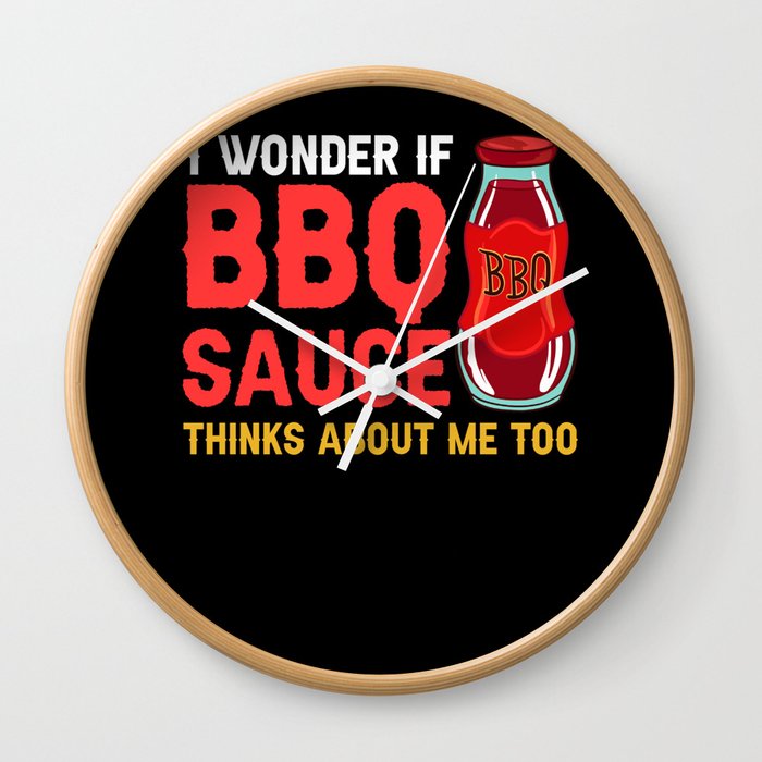 BBQ Sauce Barbeque Recipes Korean Barbecue Keto Wall Clock