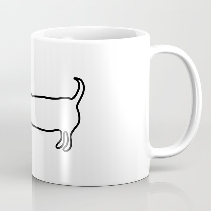 Simple dachshund black drawing Coffee Mug