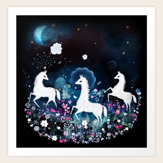 under stars Art Print