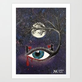 2020 Vision - Enlightenment Art Print | Painting, Energy, Universe, Earth, Tangarivautour, Moon, Symbolism, Love, Nature, Enlightenment 