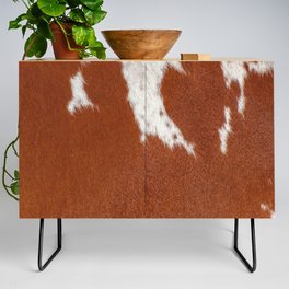 Cowhide, Cow Skin Print Pattern Modern Cowhide Faux Leather Credenza