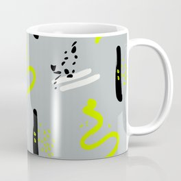 yellow hipster print Coffee Mug