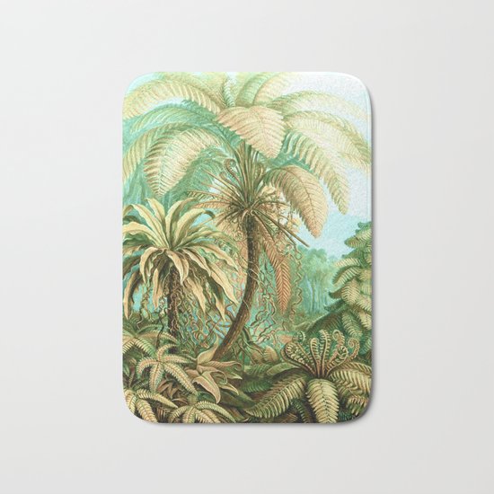 Vintage Tropical #society6 #buyart #painting Bath Mat