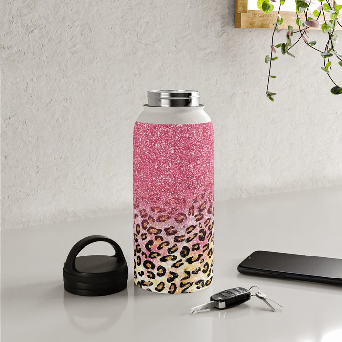 Plain Pink Glitter 12 ounce Water Bottle – Creative Cove Designs