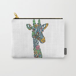 Colorful giraffe artwork Carry-All Pouch
