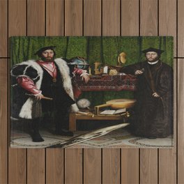 Hans Holbein the Younger's The Ambassadors Outdoor Rug