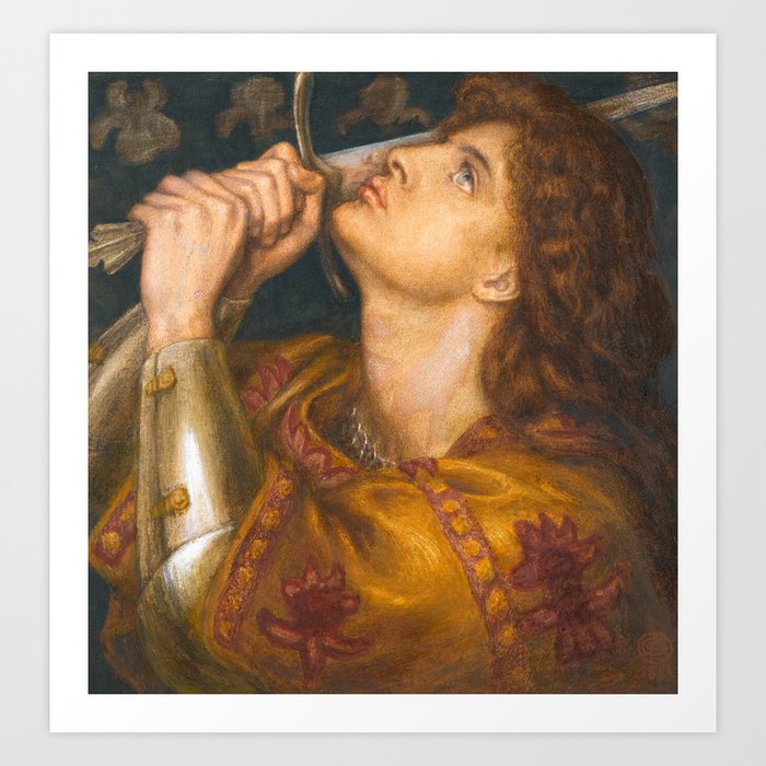 Joan of Arc by Dante Gabriel Rossetti, 1864 Art Print