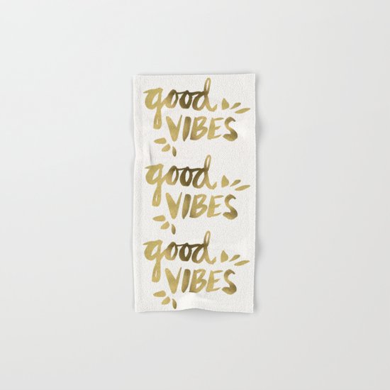 Good Vibes – Gold Ink Hand & Bath Towel