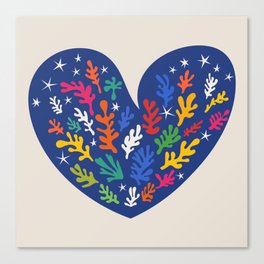 Matisse The Sheaf Blue Heart Canvas Print