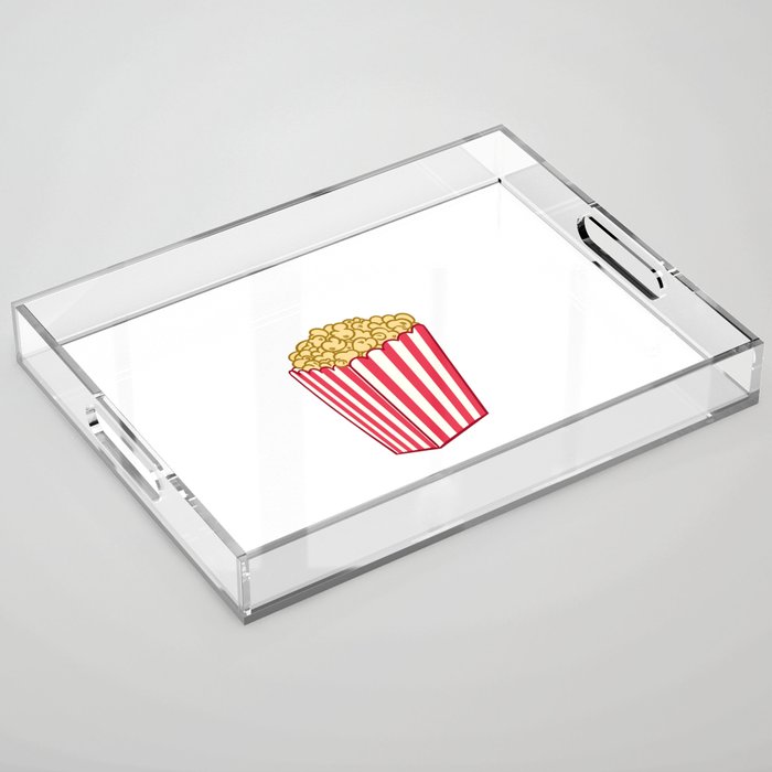 Funny and Cute Cartoon Popcorn design Acrylic Tray