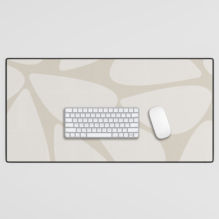 Riverbed Stones Abstract Minimalist Pattern Pale and Putty Desk Mat