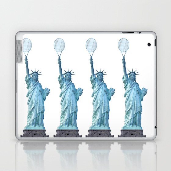 Statue of Liberty with Tennis Racquet Laptop & iPad Skin