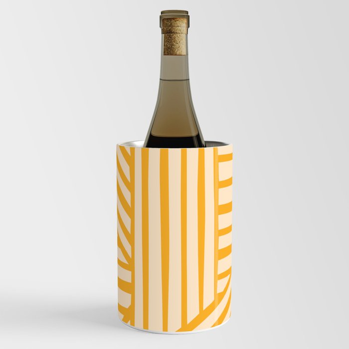 Abstract Shapes 222 in Mustard Yellow shades Wine Chiller