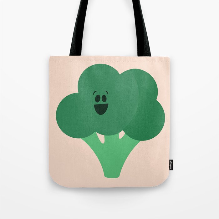 Happy Broccoli Tote Bag