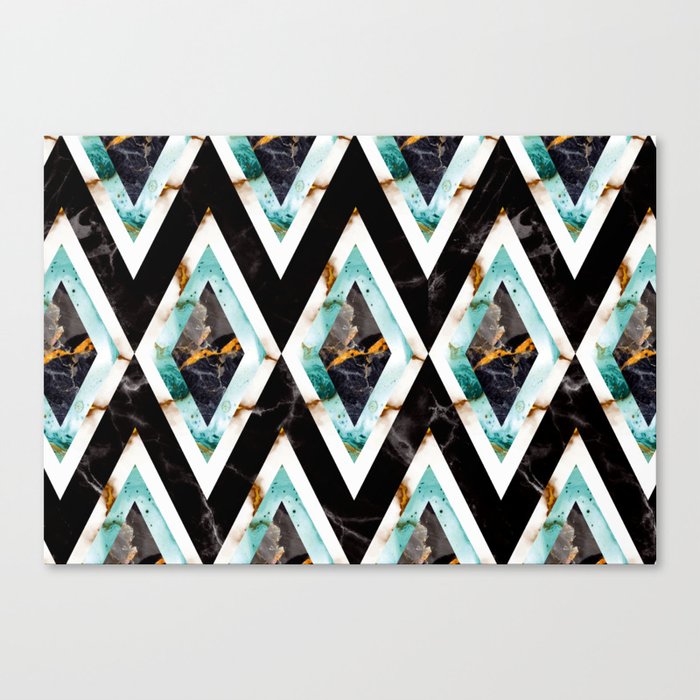 Art Deco Marble Pattern 20s Homedecor Canvas Print By Susycosta