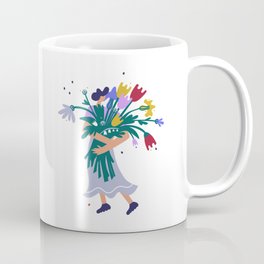 Girl with flowers Coffee Mug
