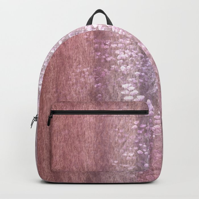 rusty pink shimmering ivy wall Backpack