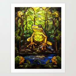 Green Frog  Art Print