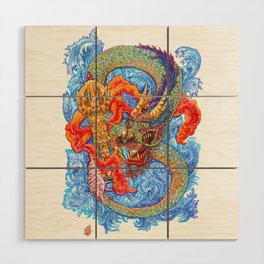 Dragon and the Vajra Wood Wall Art
