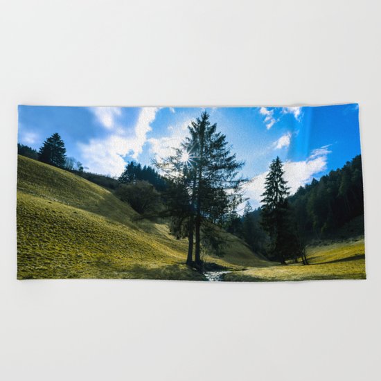 Fields of Green Beach Towel