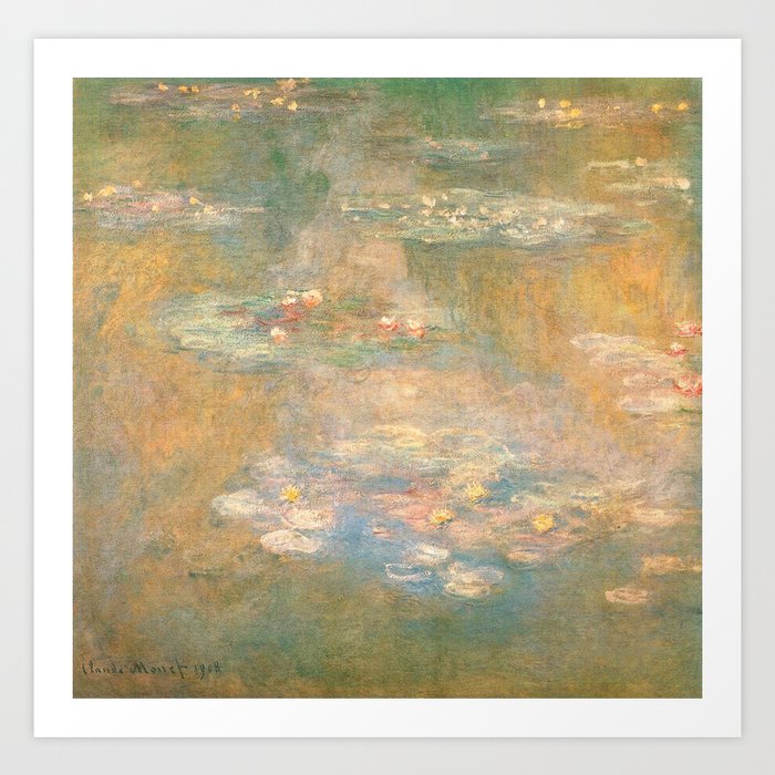 Water Lilies Claude Monet 1908 Art Print
