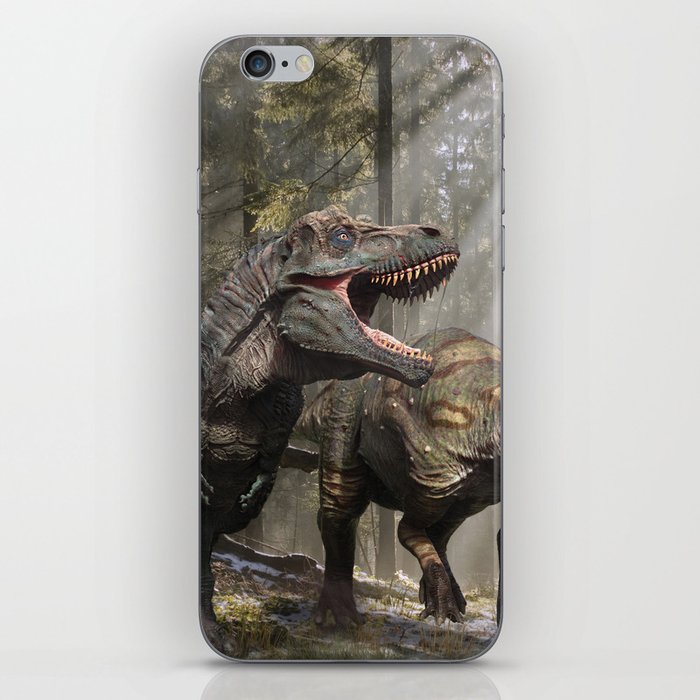 Tyrannosaurus hunting edmontosaurus iPhone Skin