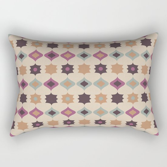 Retro pattern . Pastel . Rectangular Pillow
