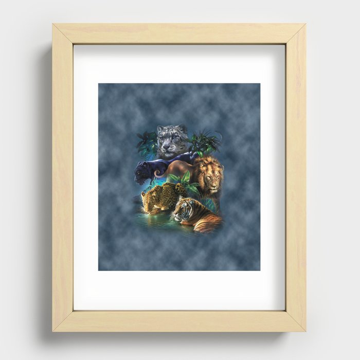 The Mountain Big Cats Recessed Framed Print