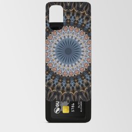Golden and blue mandala. Android Card Case