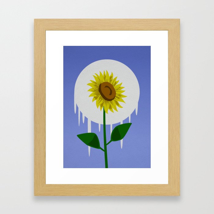 Sunflower in the Moon Framed Art Print