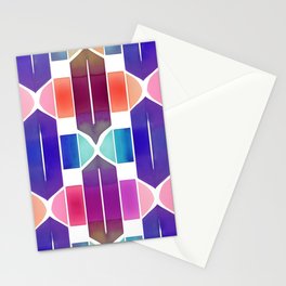 Bold Watercolor Geometric Shapes Stationery Card