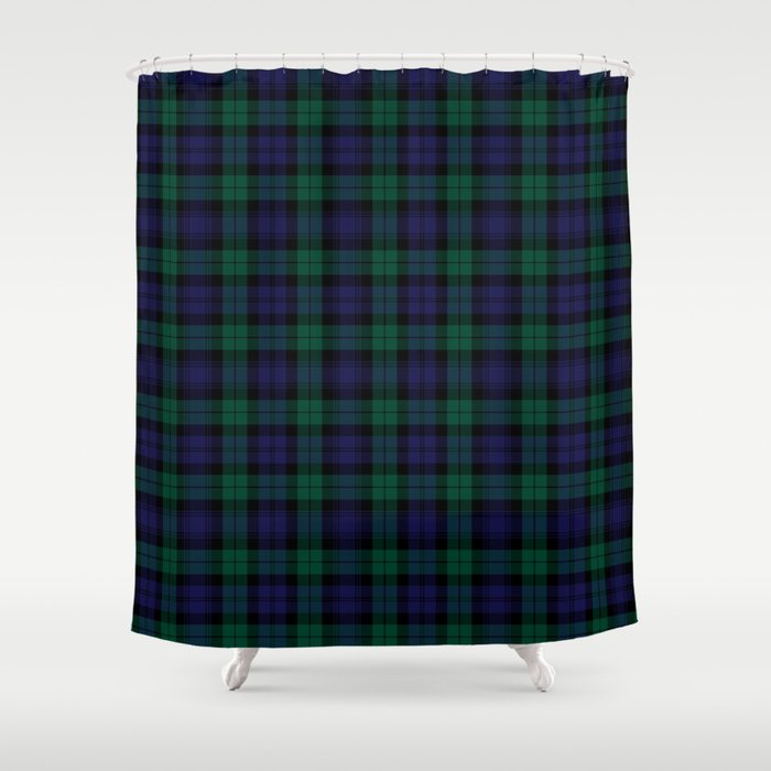 Blackwatch Modern Tartan - Scottish Tartan Shower Curtain