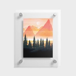 Pine Forest Sunset 1 Floating Acrylic Print