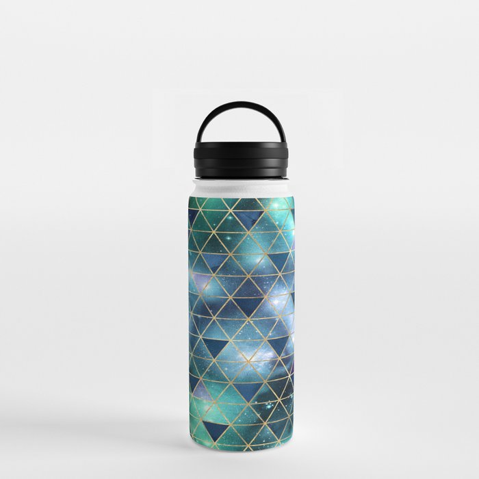 GEO TIKKI Isometric GalaxyTriangles Water Bottle