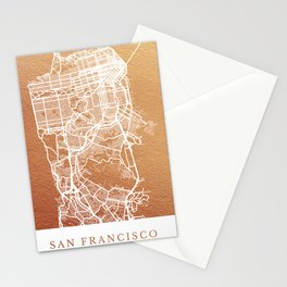 San Francisco map Stationery Cards