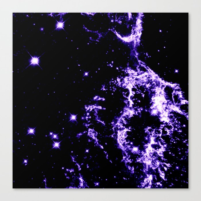 Galactic Electricity Purple Canvas Print