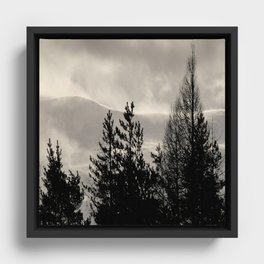 Snow Drift Peaks of the Scottish Highlands Cairngorms Framed Canvas