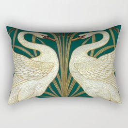 Walter Crane's Swan, Rush, Iris Rectangular Pillow