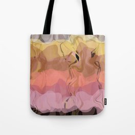 Pastel & Metallic Dust Storm Ombre (Yellow, Copper, Yellow, Gold, Rose, Pink, Black) Tote Bag | Storm, Painting, Brown, Contemporary, Ombre, Pastel, Pink, Brass, Gold, Warm 