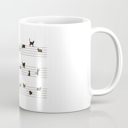 Cute Conceptual Cat Song Music Notation Coffee Mug