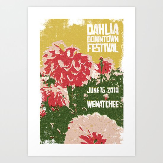 Dahlia fest Art Print