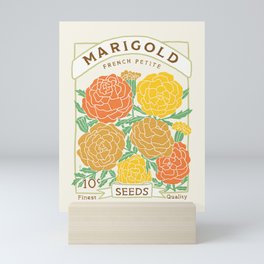 Marigold Seed Packet  Mini Art Print